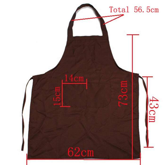 Plain Apron Front Pocket - Brown