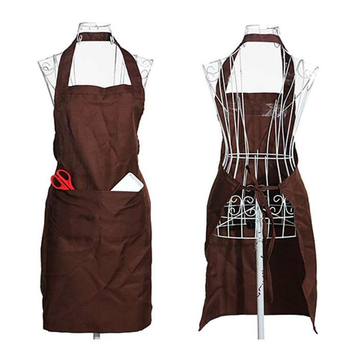 Plain Apron Front Pocket - Brown