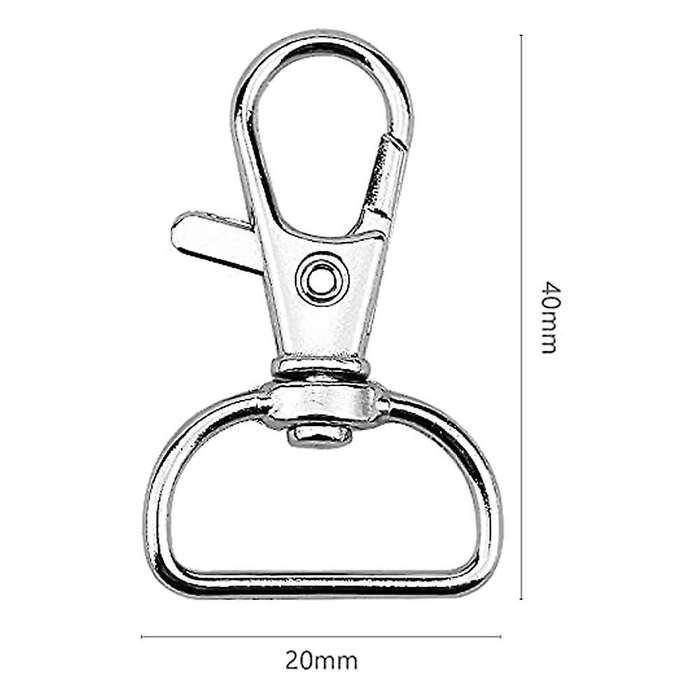 20 Pieces Twist Locks Lanyard Snap Hooks, Premium Keychain Clip Hook