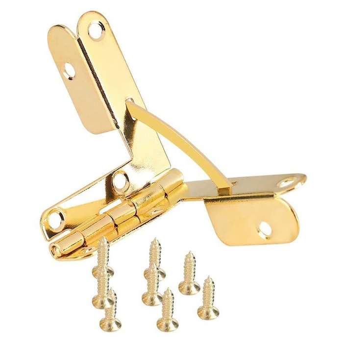 20 Pcs 90 Spring Hinge, for Small Jewelry Wine Clock Door (gold)