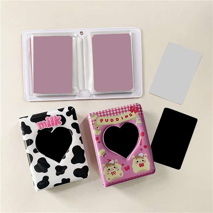 3 Inch Mini Photo Album Photocard Holder, Id Holder (milk)