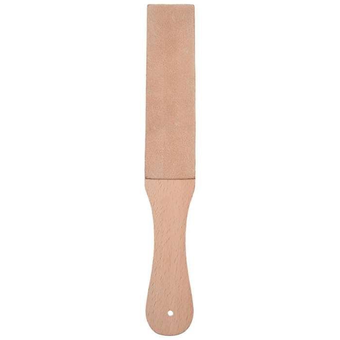 Knife Sharpener Set Wooden Handle Leather Sharpening Strop