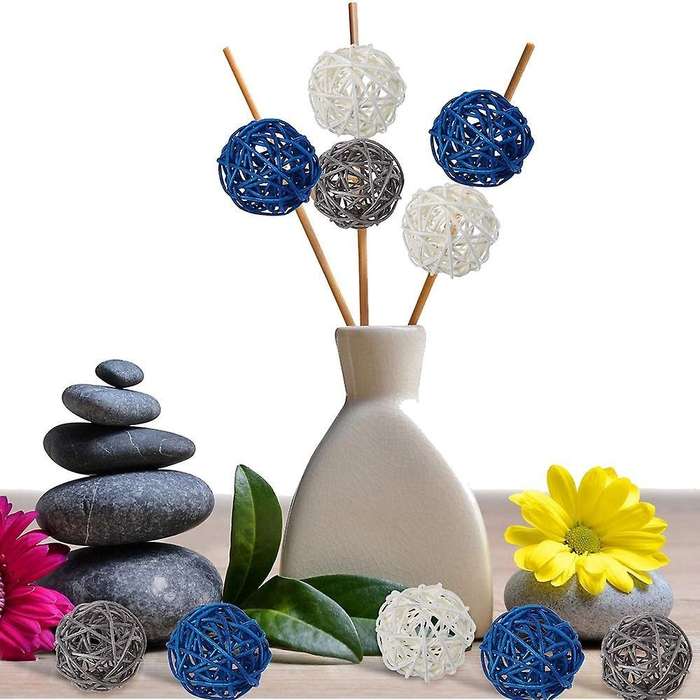 15pcs Rattan Balls Ball Orbs Vase Fillers Table Decor, for Ceiling