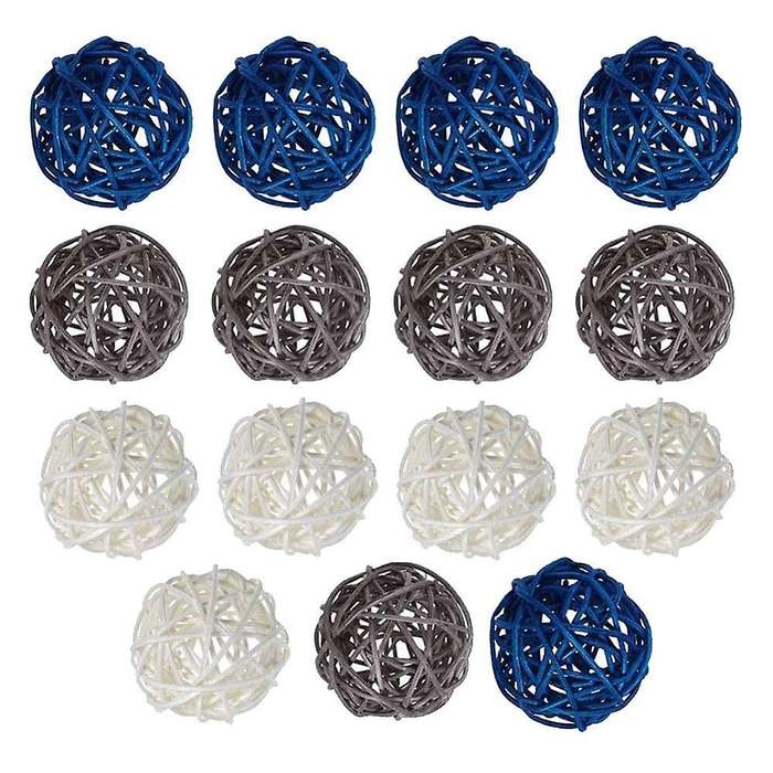 15pcs Rattan Balls Ball Orbs Vase Fillers Table Decor, for Ceiling