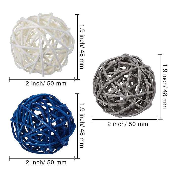 15pcs Rattan Balls Ball Orbs Vase Fillers Table Decor, for Ceiling