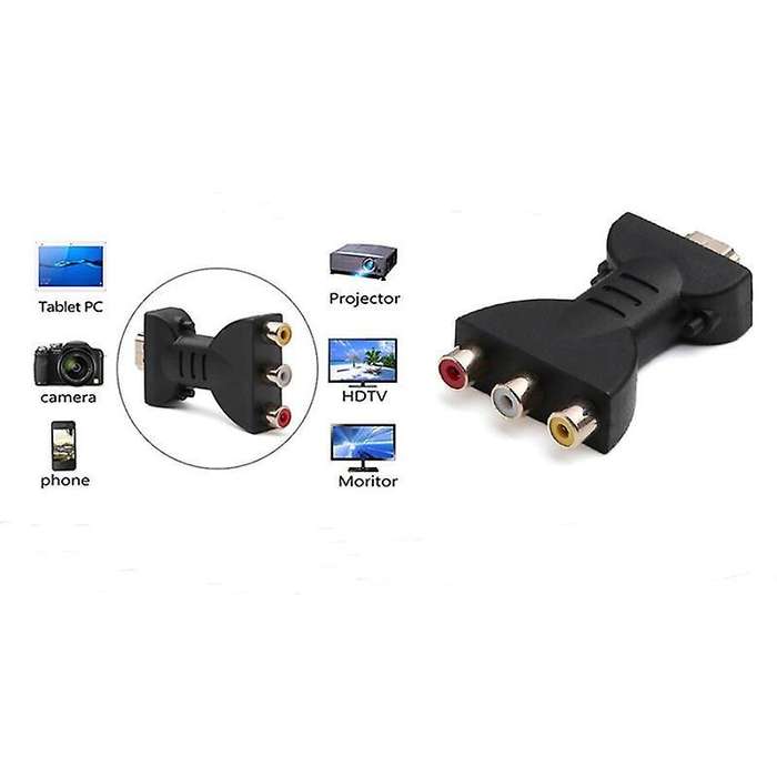 Hdmi-compatible to 3 Rgb Rca Video Audio Adapters Component Connector