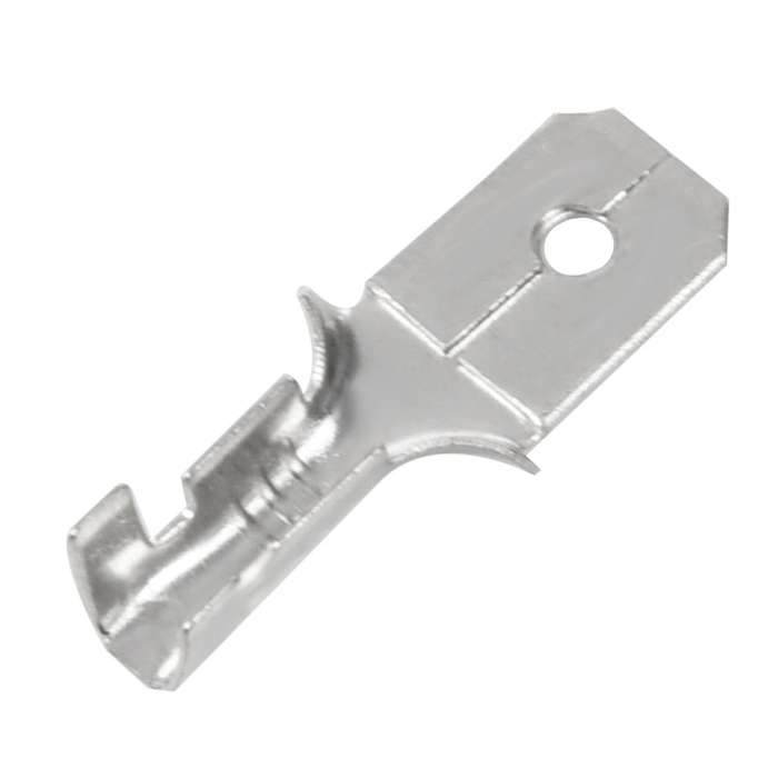 6.3mm Male Electrical Spade Crimp Terminals Wiring Connectors 100 Pcs