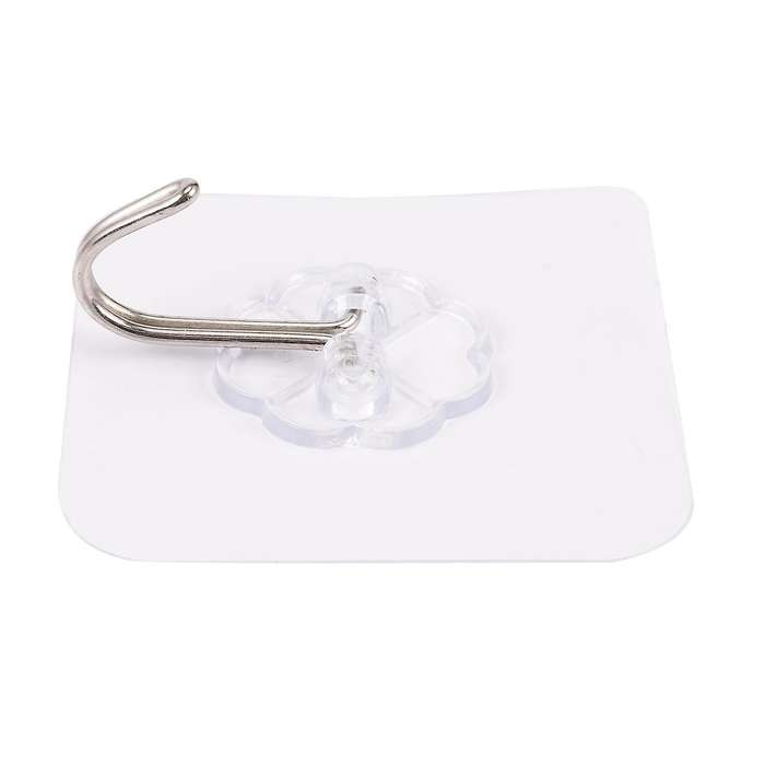 20pcs Strong Transparent Suction Wall Sucker Stainless Steel Hook