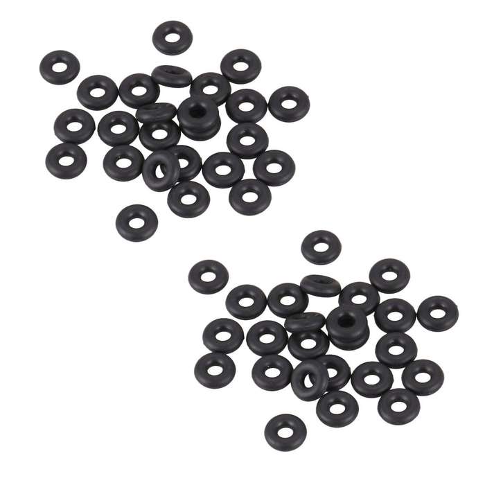 40 Piezas 5,6 Mm Diametro 1,8 Mm De Grosor De Goma En Negro O Anillos