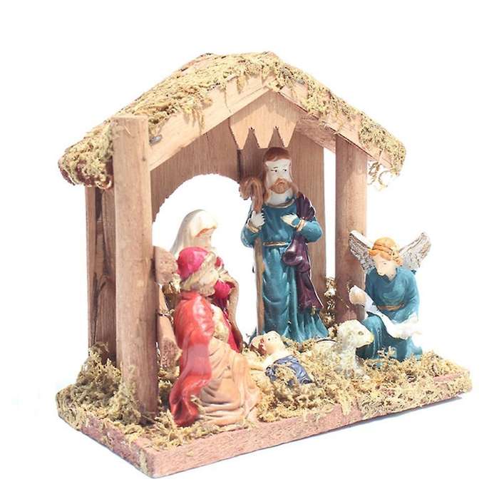 Nativity Manger Room Jesus Christmas Decoration Religious Figure A