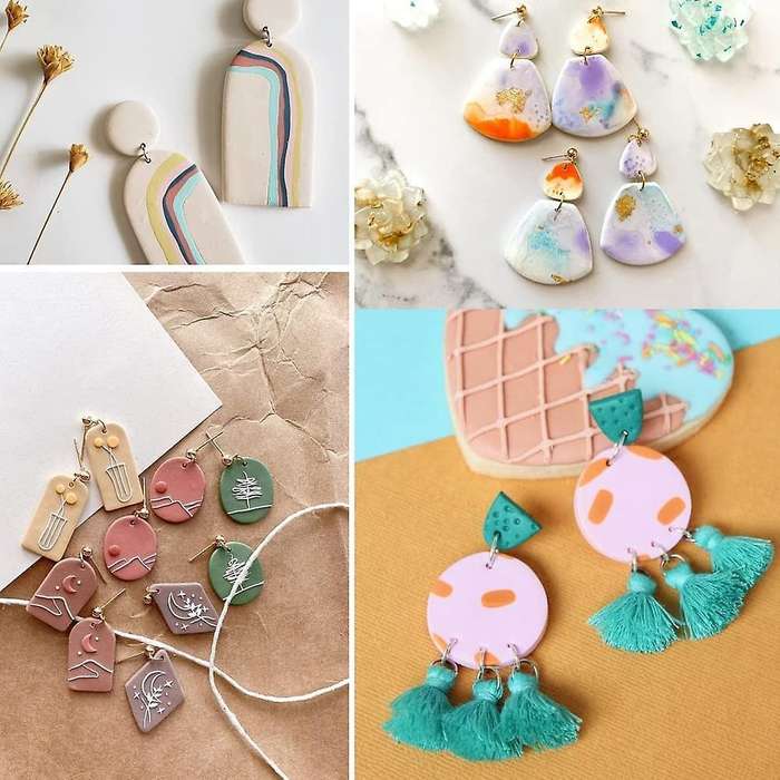 27pcs Polymer Clay Cutters 11 Shapes Earring Making Kit Molds