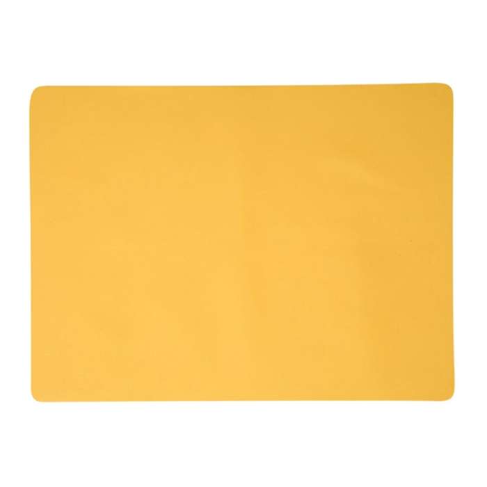 Simple Silicone Placemats Wipeable Non-slip Dinner Mats,yellow