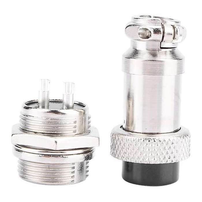 Gx16 Aviation Connector 2-pin 400v Screw Type Cable Connector