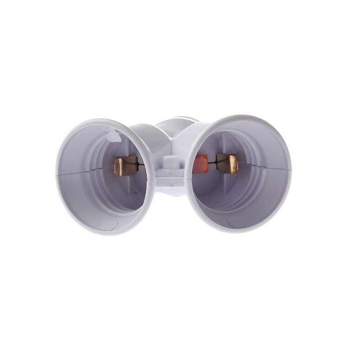 E27 1 to 2 E27 Led Light Lamp Bulb Adapter Split Splitter Base Socket