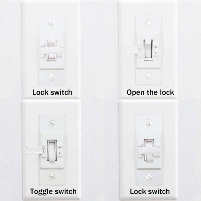 2 Pieces Of Light Switch Protective Cover Child Safety Switch Lock