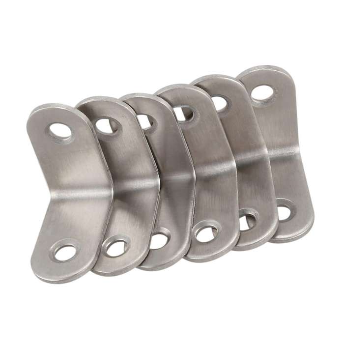 12 Pcs 30x30mm Metal Corner Brace Joint Right Angle Bracket Silver
