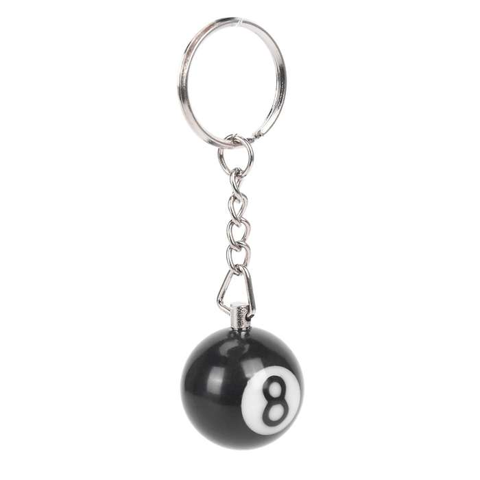 2x Billardkugel Schluesselanhaenger Schluesselring Glueck Nr.8