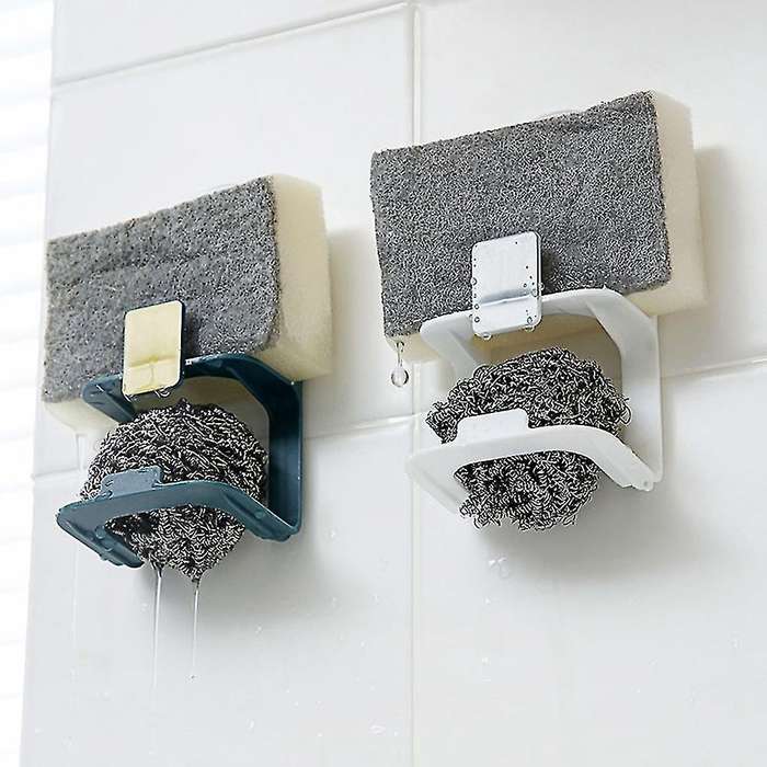 Double-layer Kitchen Sink Drain Rack Kitchen Sink Soap Holder White