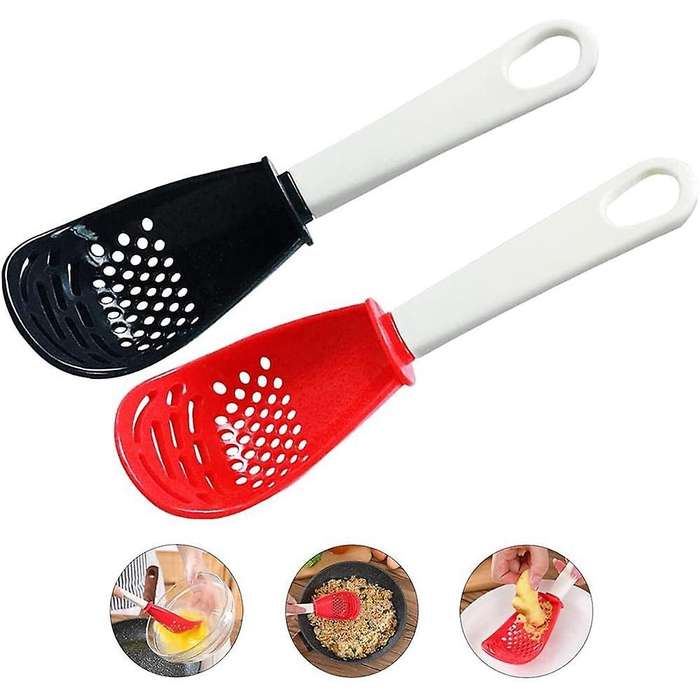 Skimmer Scoop Colander Strainer Grater Masher, Slotted Spoon