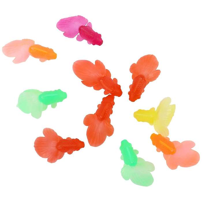 10 Pcs/lot Soft Rubber Gold Fish Baby Bath Toys Small Plastic Toys