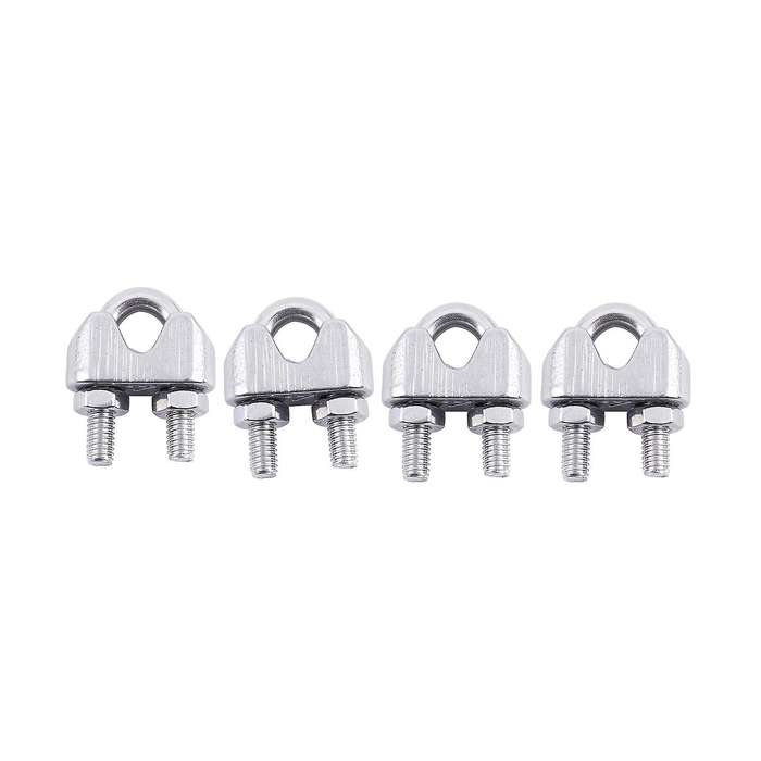 4pcs Stainless Steel Cable Clip Saddle for 5/32 Inch 4mm Wire Ropes