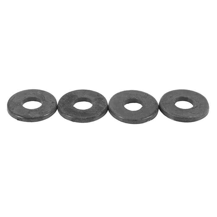 M4 X 10mm X 1mm Black Nylon Plated Washers Spacers Fastener 100pcs