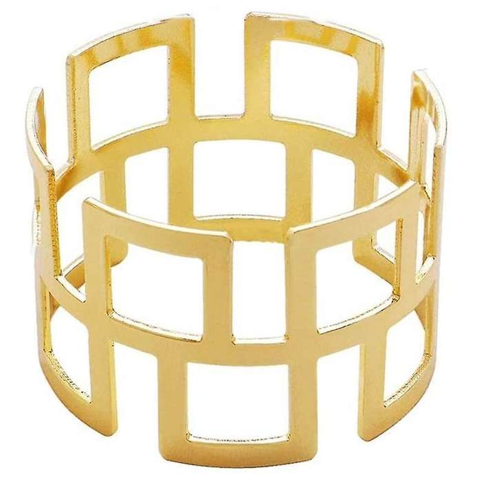 Napkin Ring 4 Pcs, Gold Napkin Ring Suitable for Party, Table Decora