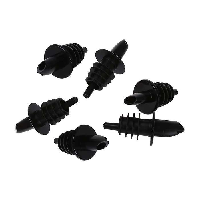 6pcs Plastic Free Flow Liquor Spirit Bottle Pourer Bar Wine Cocktail Drinks