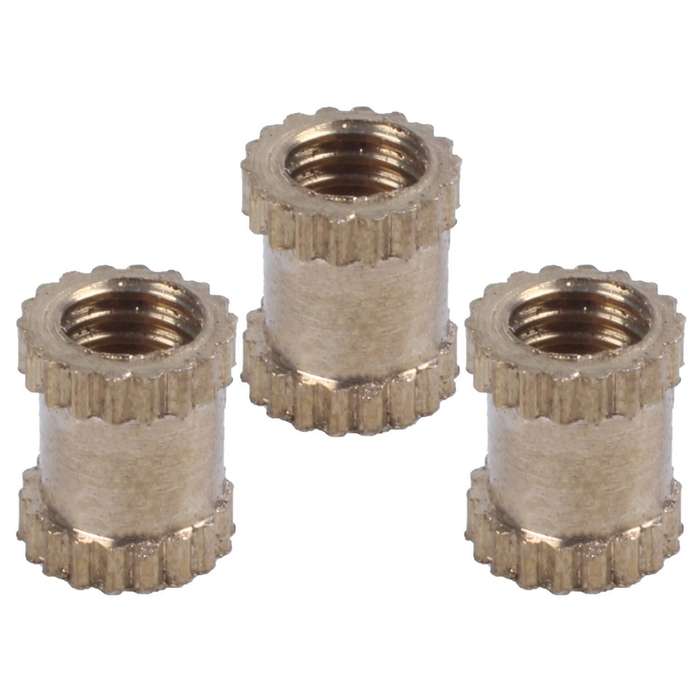 Injection Molding 3mm X 5mm X 4mm Fittings Knurl Thread Inserts 50pcs