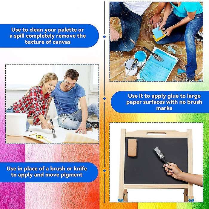 Silicone Color Shaper Brush Water Based Painting Tool, 1 Inch