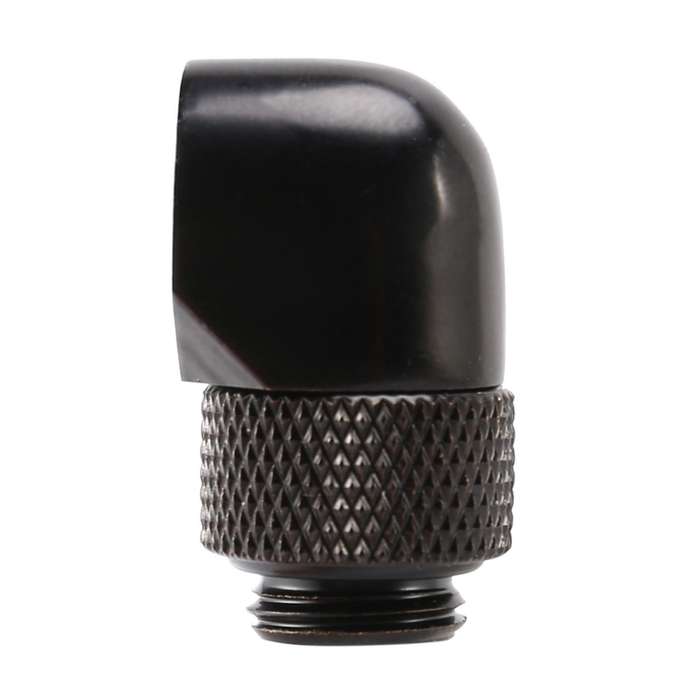 12.9mm G1/4 Thread 90 Degree Rotary Tube Connector Fitting Black