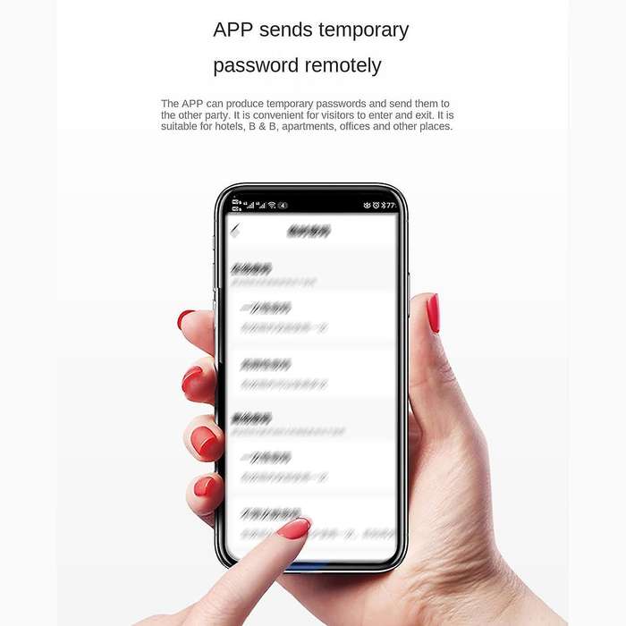 Tuya App Wifi Mobile Phone Remote Password Smart Door Lock Black