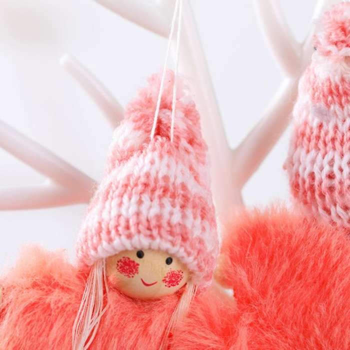 2pcs Christmas Angel Dolls Xmas Tree Decor New Year Gifts for Home B