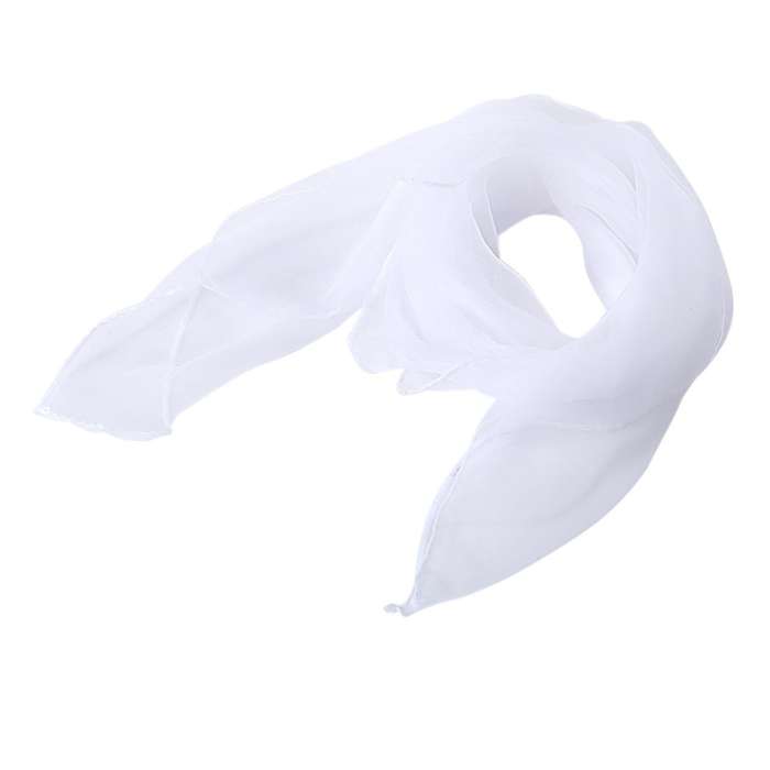 Plain Chiffon Neck Scarf Head Scarves 70 Cm X 70cm (yellow)