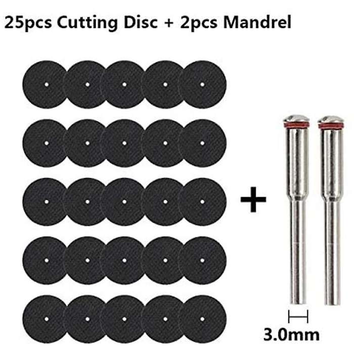 25pcs 32mm Grinding Wheel with Mandrels for Rotary Tools Cutting Disc