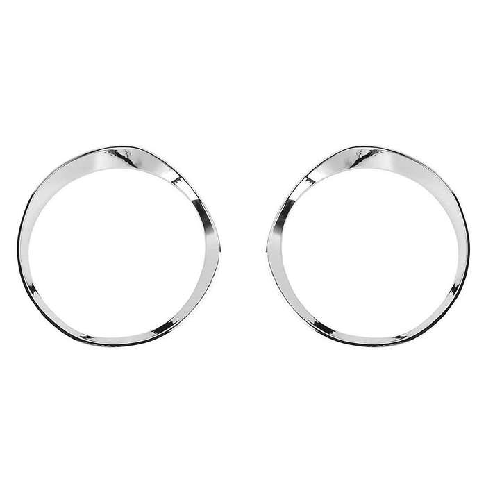 Car Front Light Lamp Cover Headlight Grille Decoration Cover,silver