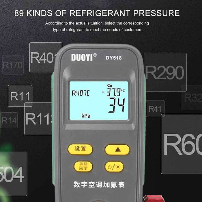Duoyi Dy518 Digital Refrigeration Pressure Gauge Air Conditioning