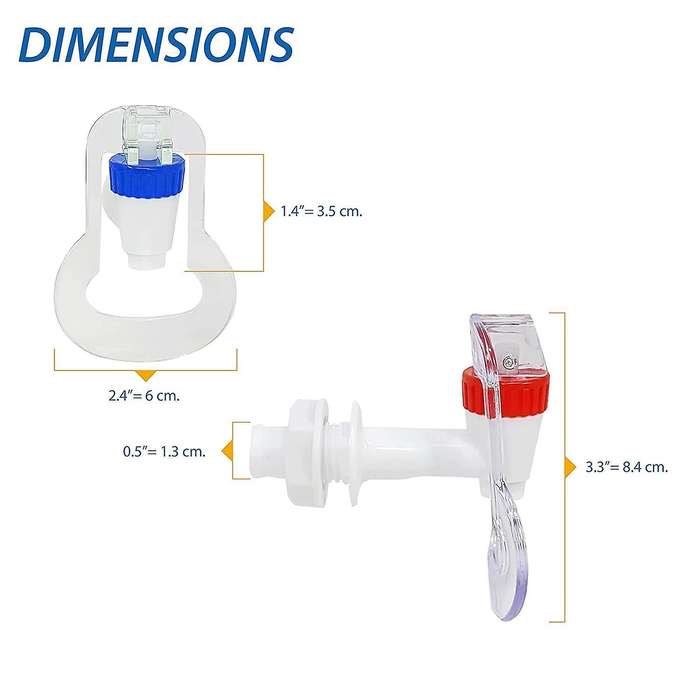 Water Dispenser Faucet - Cold and Hot Water Spigot Blue and Red Pack