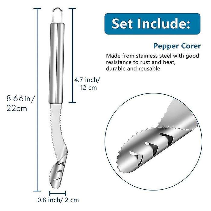 4pcs Jalapeno Pepper Corer, Core Deseeder for Chilis,bell Peppers