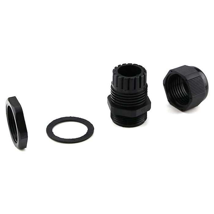 Cable Gland 20 Pack Pg9 Plastic Waterproof 4-8mm Cable, Black (pg9)