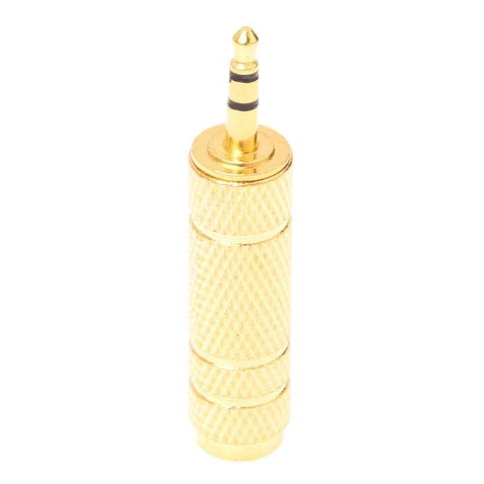 Gold Plated 3.5mm Male to 6.3mm Female Stereo Audio Jack Adapter