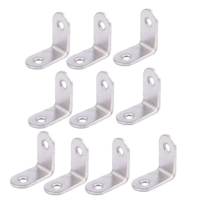 10pcs Screw Mounted Furniture 90 Degree Angle Corner Bracket 30x30mm