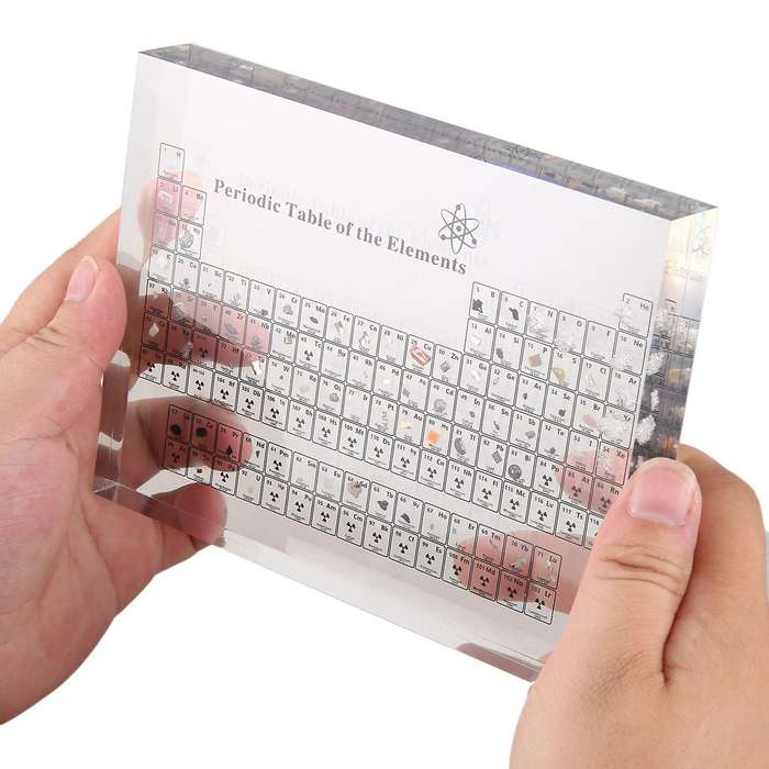 2x Acrylic Periodic Table Display Chemical Elements Display Decor