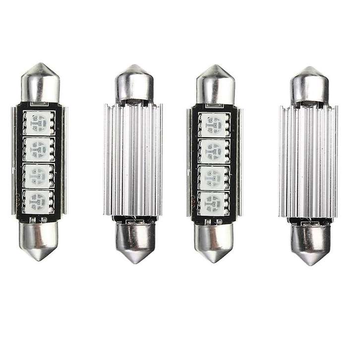2x Red 4-smd 5050 Led Map/dome Interior Light Bulb 42mm Festoon