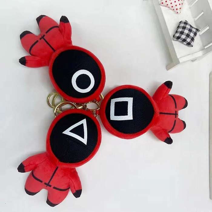 Squid Game Keychain Pendant for Home for Halloween Triangle-cornered