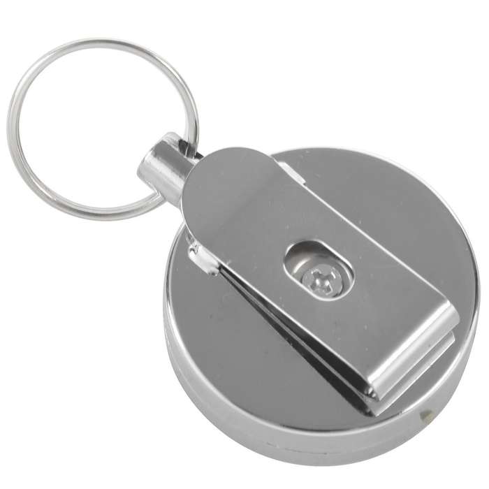 Steel Retractable Key Chain Recoil Key Ring Belt Clip Pull Chain Holder