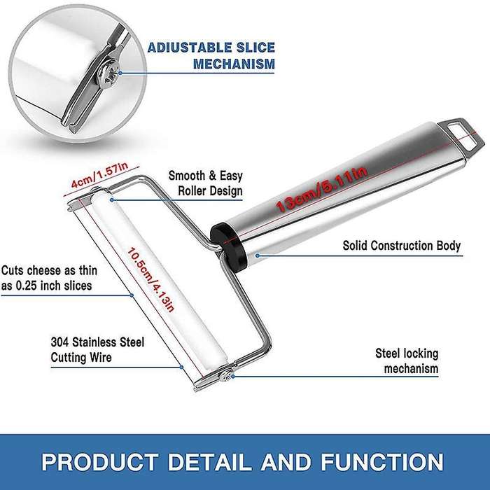 Adjustable Cheese Slicer, Cheese Slicer, Cheese Slices for Mozzarella
