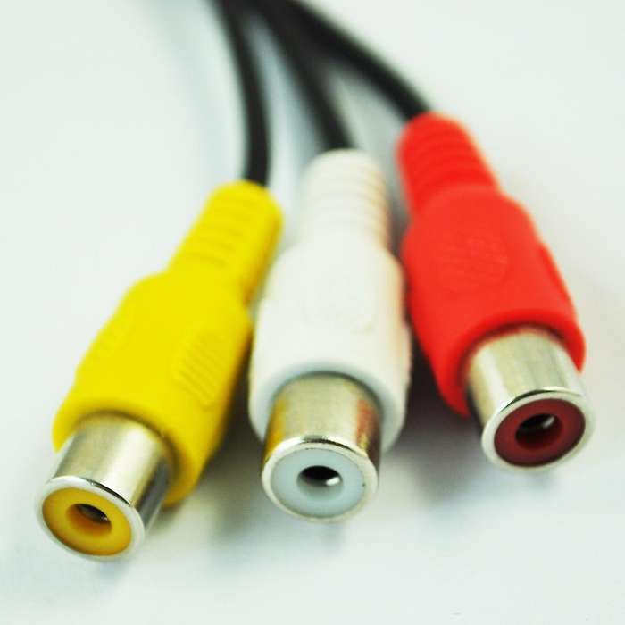 Black 3.5mm Plug Male to 3 Rca Female Adapter Audio Video Cable