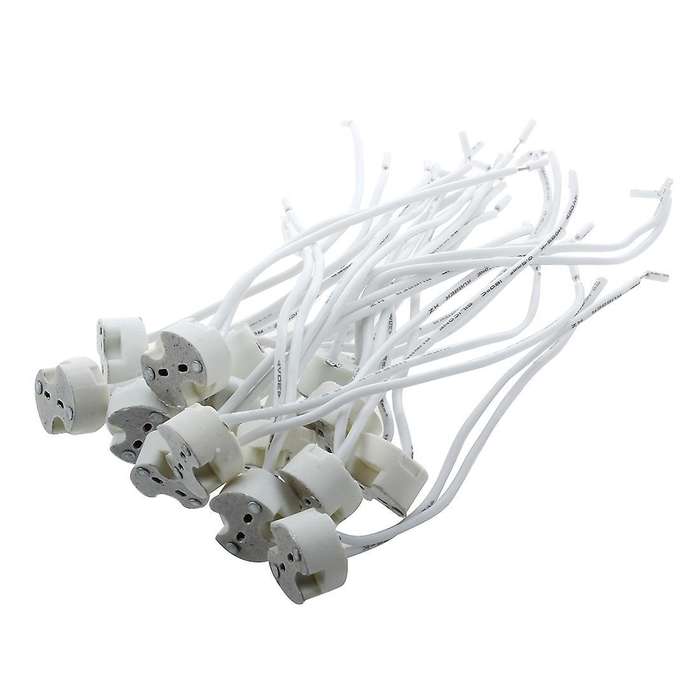 15 Pcs White Mr16 Gu5.3 Ceramic Base Socket Led Light Lamp Holder