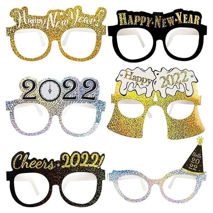 Happy New Year Eyeglasses Fancy New Years Funny Party Glasses